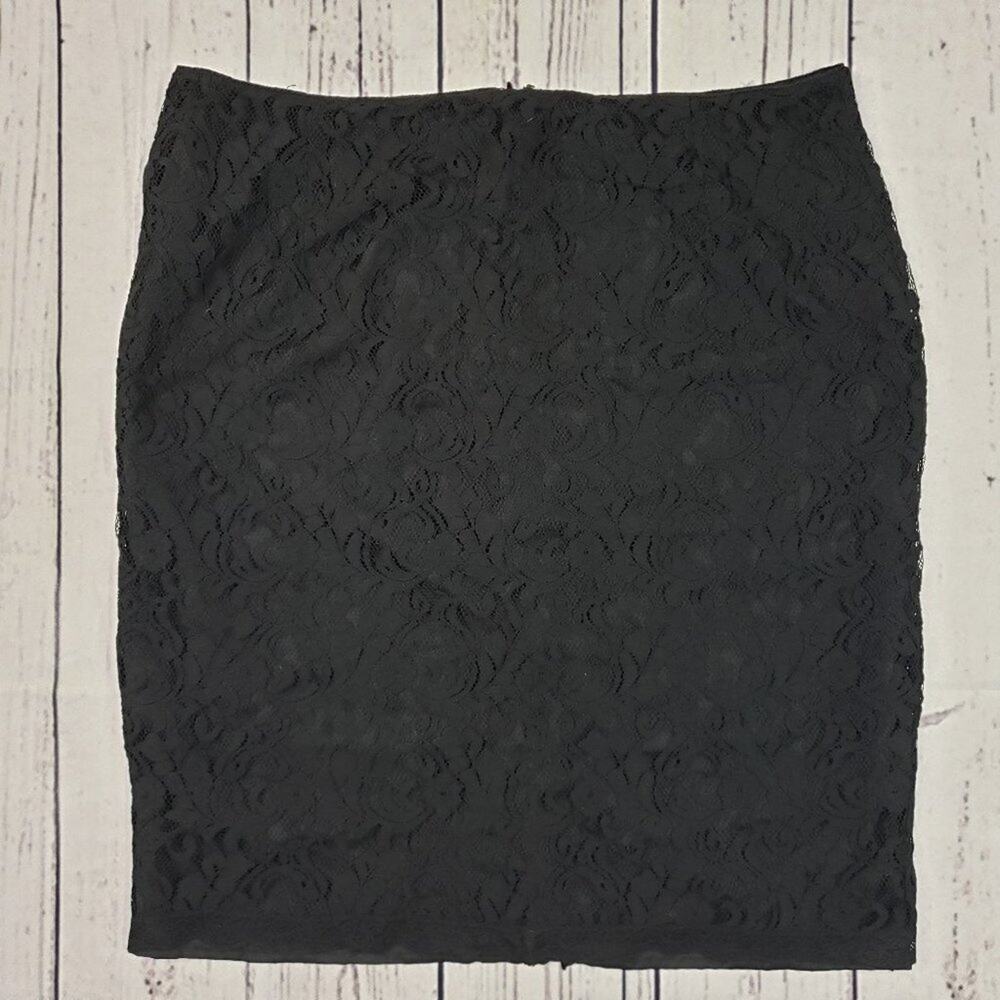 George Black Lace Mini Straight Pencil Skirt Women's Size 18